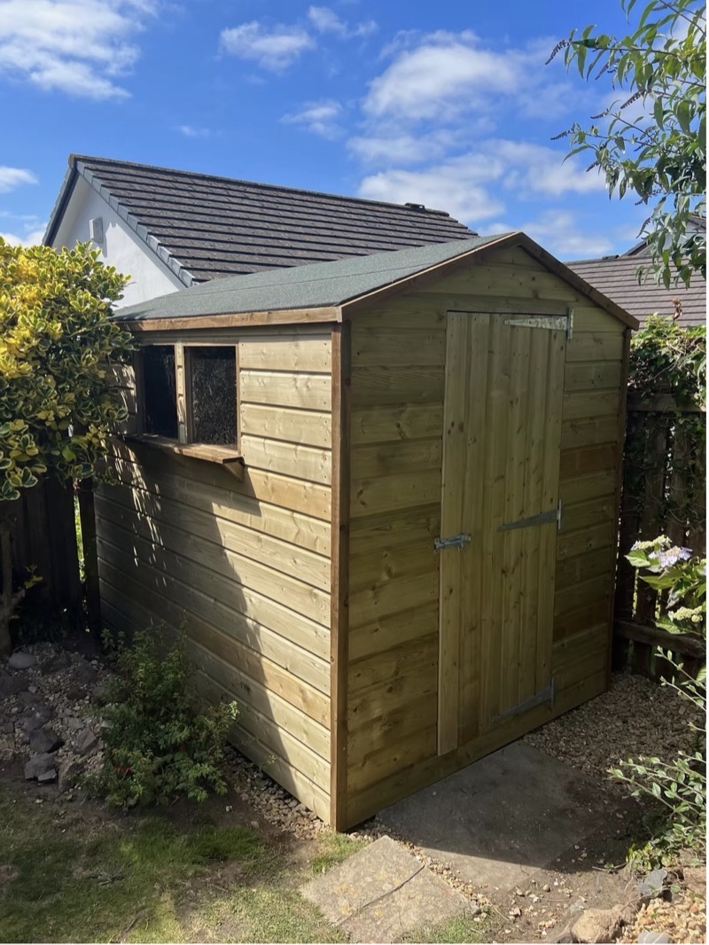 Custom timber shed built in Cornwall