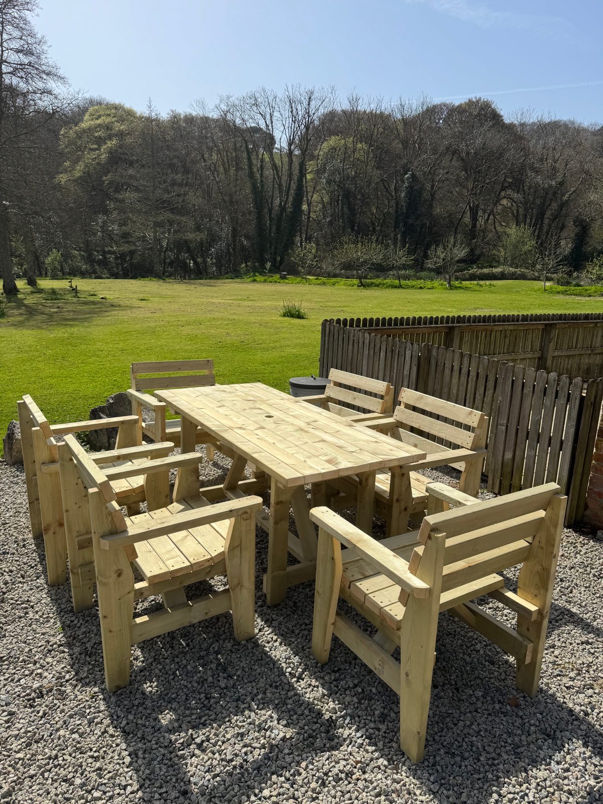 6 Person Table & Chairs — handmade timber