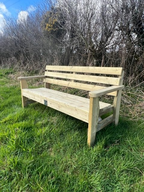 A 6ft handmade timber garden bench