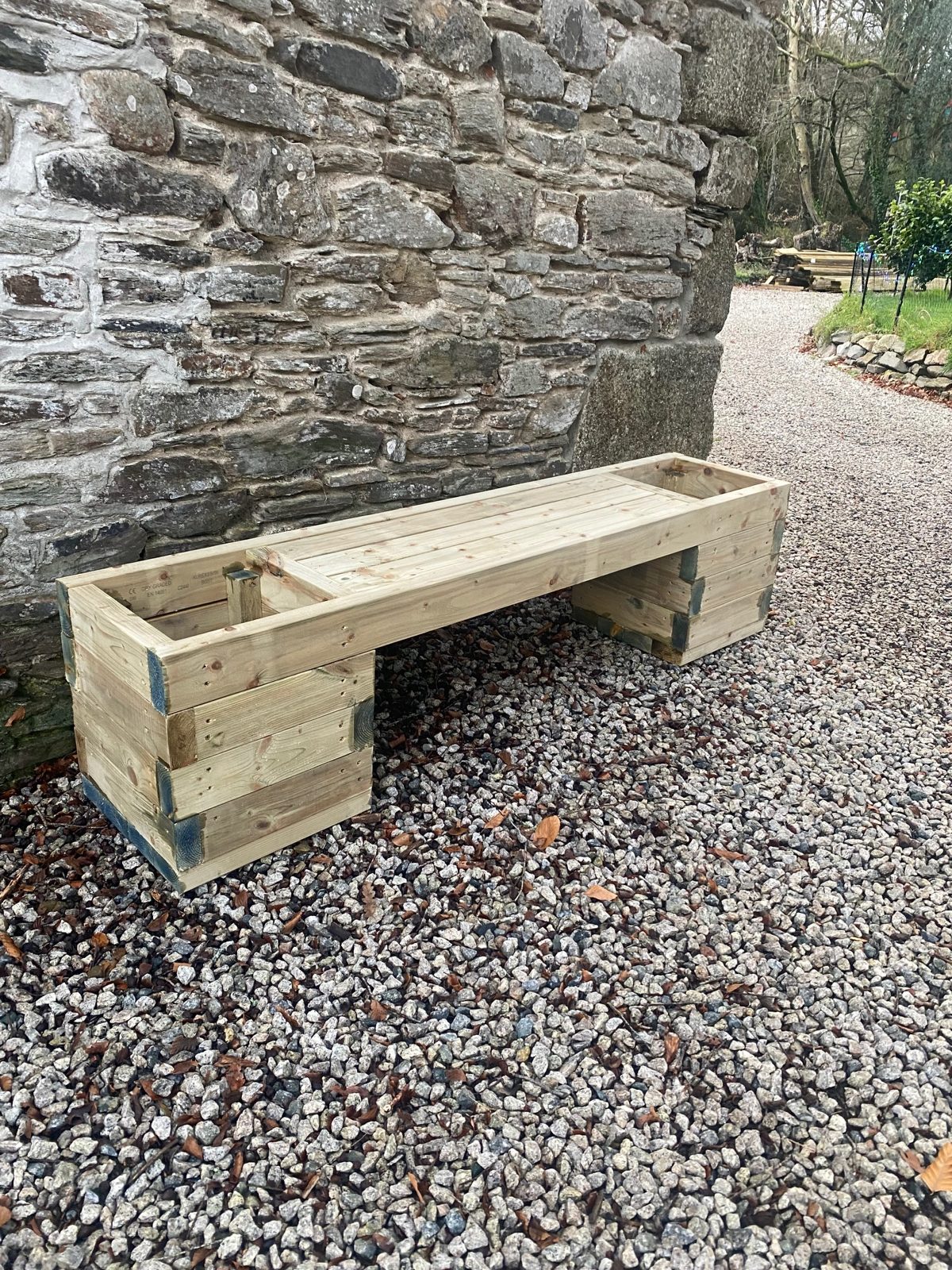 Planter Bench — handmade timber