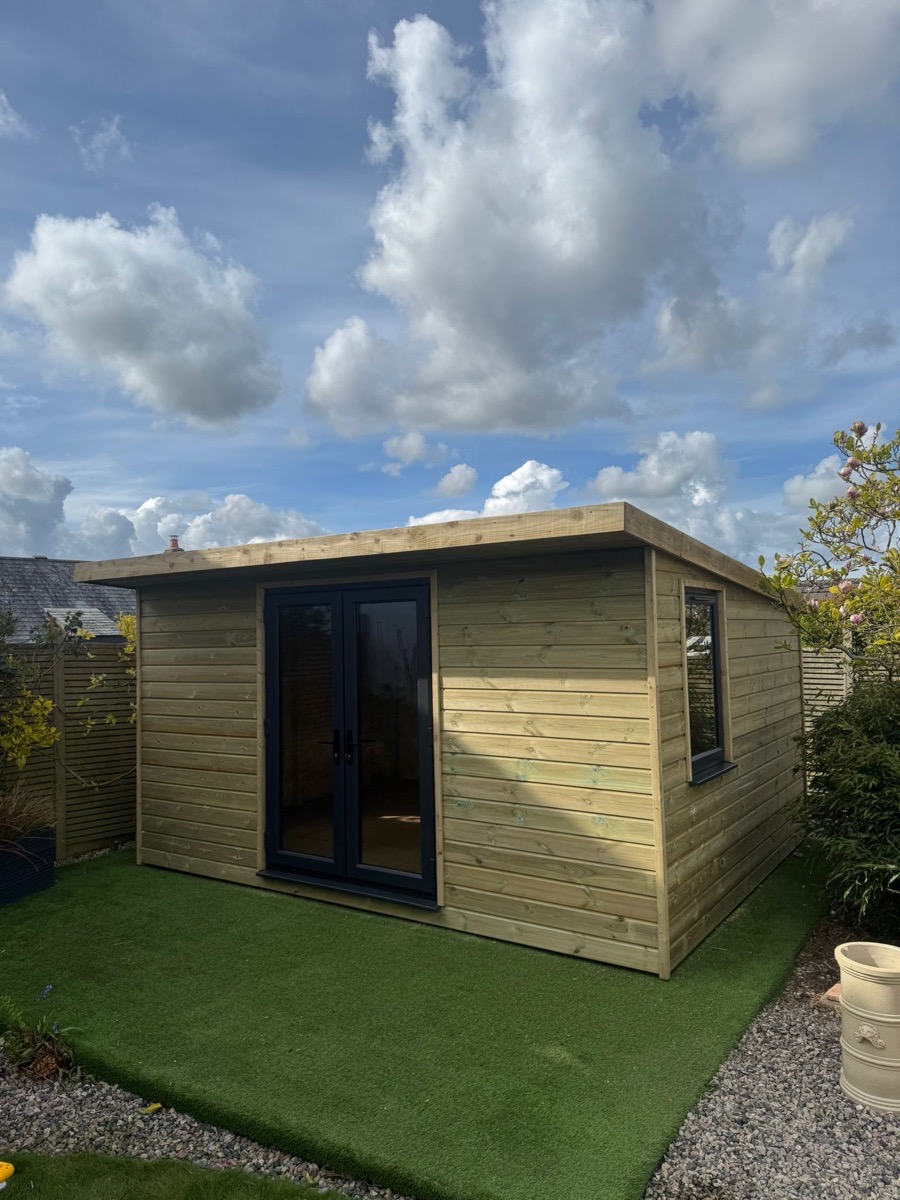Timber fencing in a Cornish garden