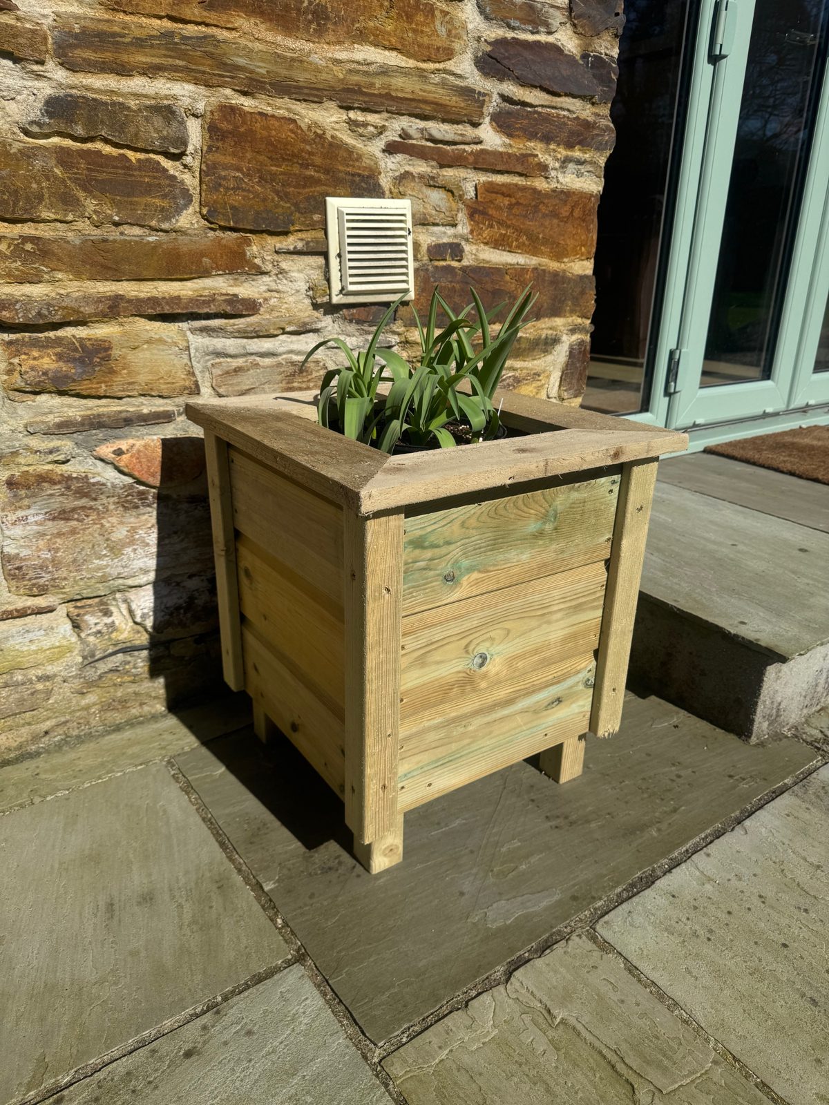 Shiplap Square Planter — handmade timber