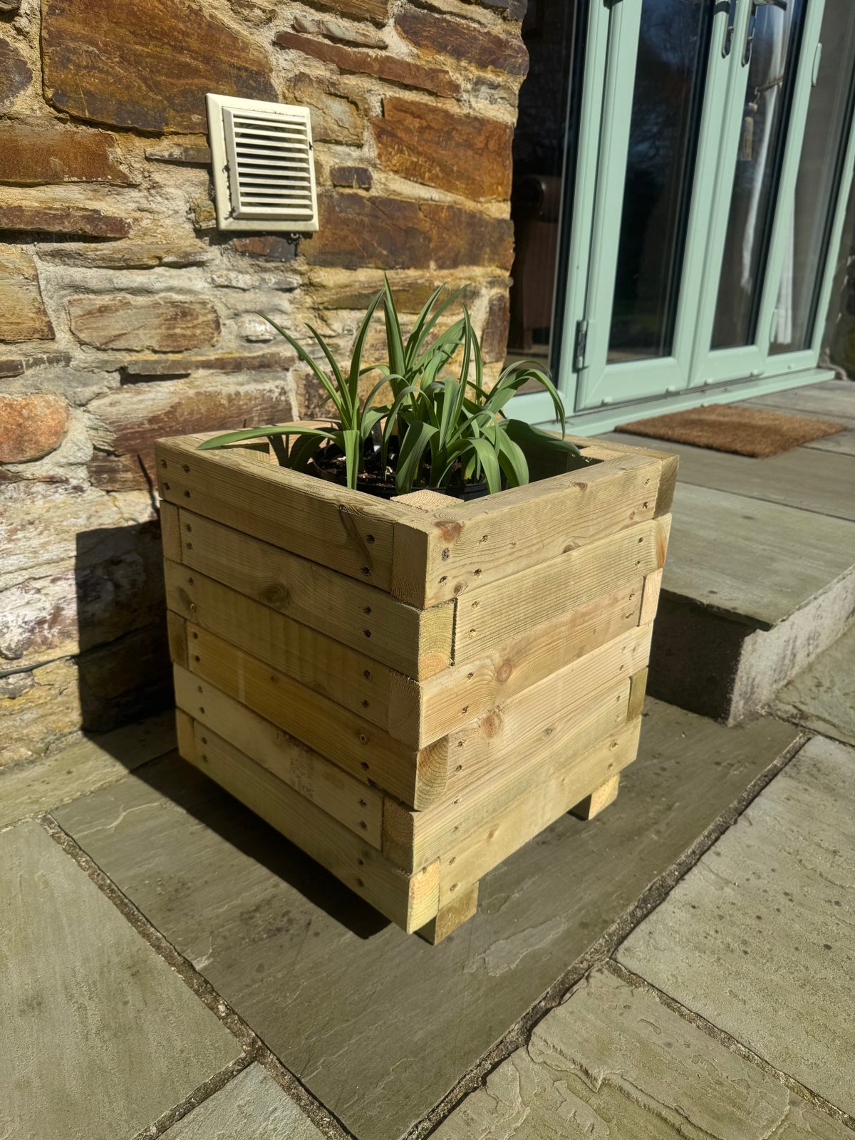 Square Trough Planter — handmade timber
