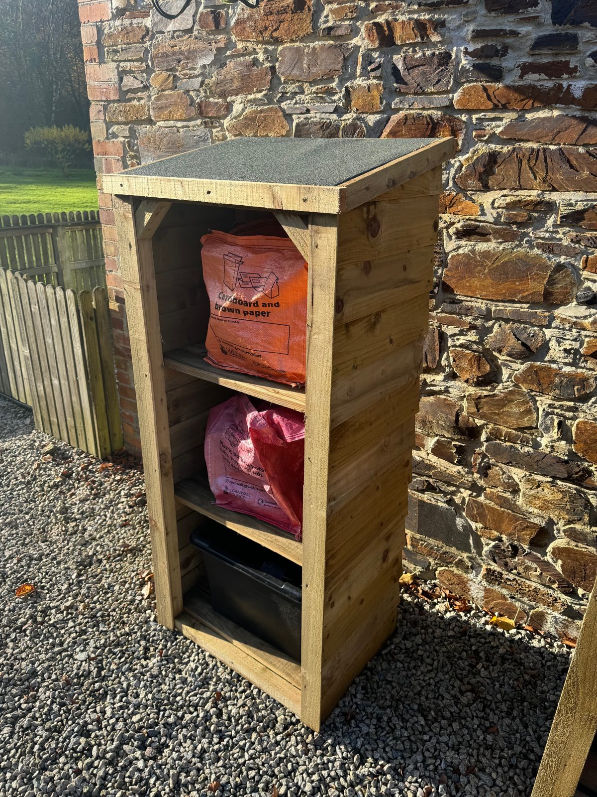 3 Tier Recycling Store — handmade timber