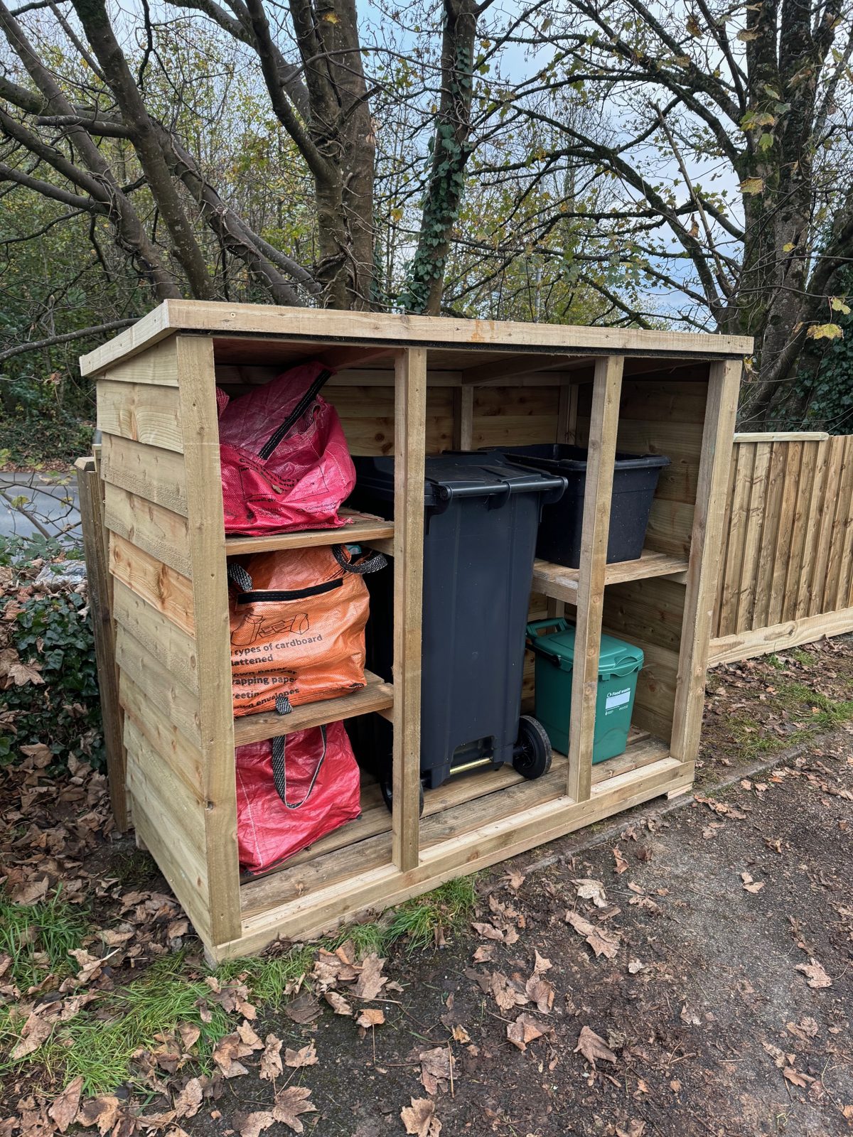 Complete Recycling Store — open — handmade timber